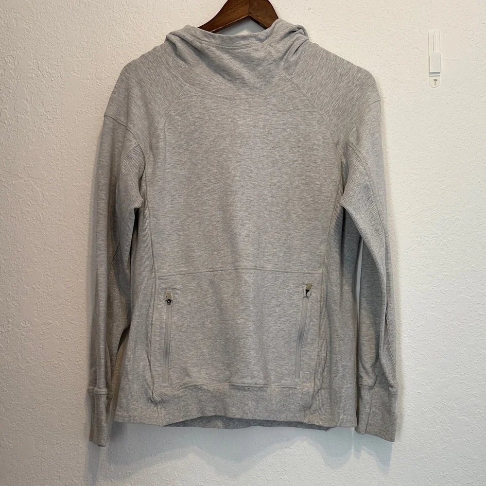 90 Degree By Reflex Gray Hoodie Sweater Women’s Activewear Jacket Size M Cowl